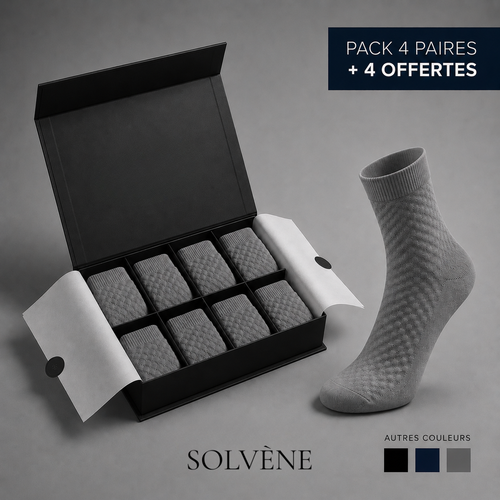 Chaussettes Solvène mi-hautes en fibre de bambou premium