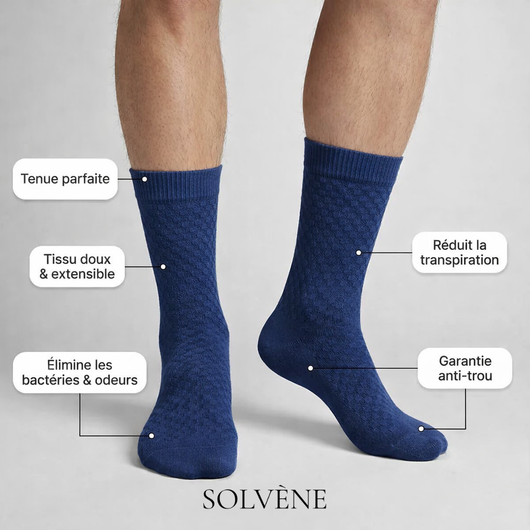 Chaussettes Solvène courtes en fibre de bambou premium