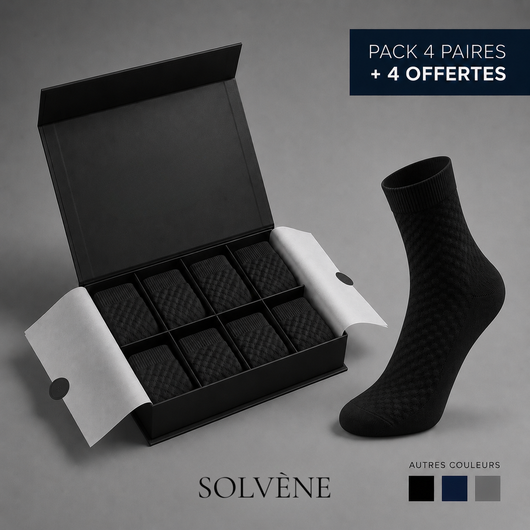 Chaussettes Solvène mi-hautes en fibre de bambou premium