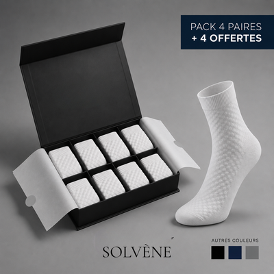 Chaussettes Solvène mi-hautes en fibre de bambou premium