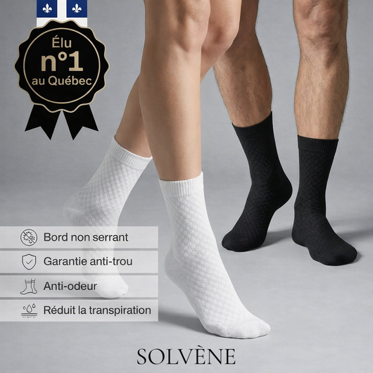 Chaussettes Solvène courtes en fibre de bambou premium