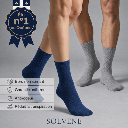 Chaussettes Solvène mi-hautes en fibre de bambou premium