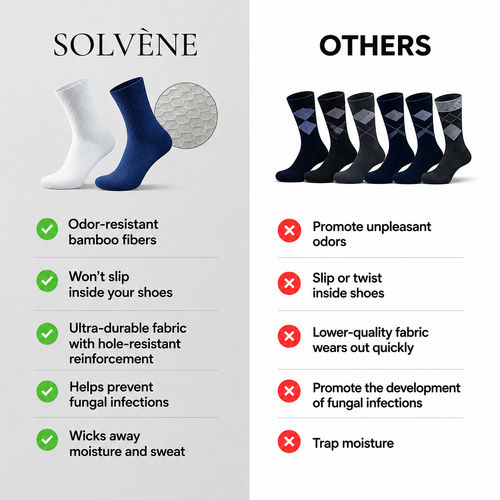 Solvène Premium Bamboo Mid-Calf Socks