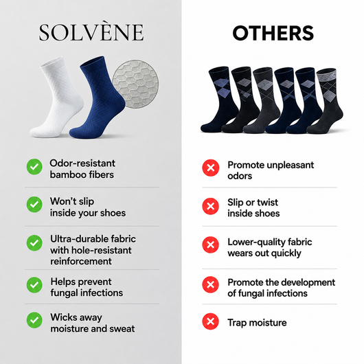 Solvène Premium Bamboo Mid-Calf Socks