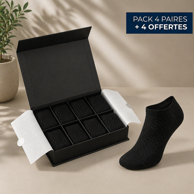 Chaussettes Solvène courtes en fibre de bambou premium