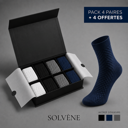 Chaussettes Solvène mi-hautes en fibre de bambou premium